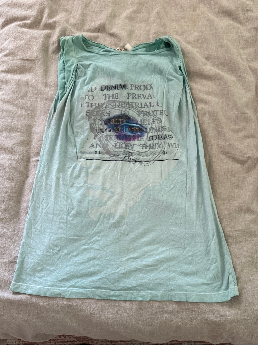 👁️ Vintage Diesel Graphic Tank Top / Mini Dress